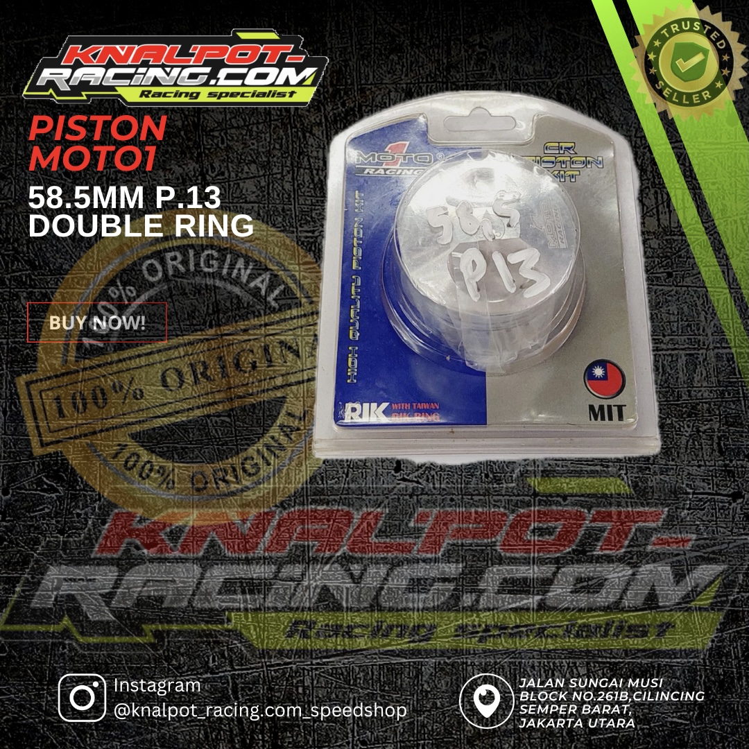 PISTON FORGED MOTO1 58.5 PEN 13 DOUBLE RING 